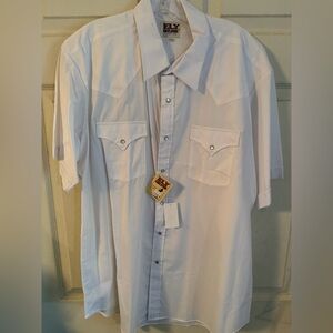 Ely Cattleman White Short-Sleeve Western Snap Shirt